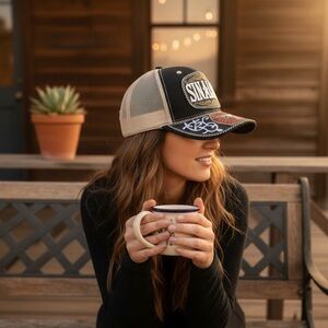SINALOA Black and Tan Trucker/Western Hat